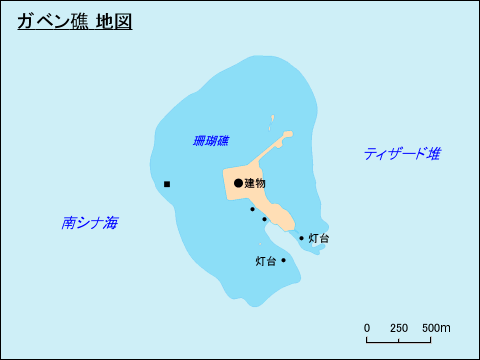 ガベン礁地図