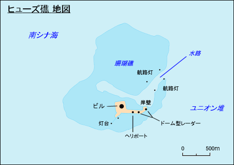 ヒューズ礁地図 ヒューズ礁地図