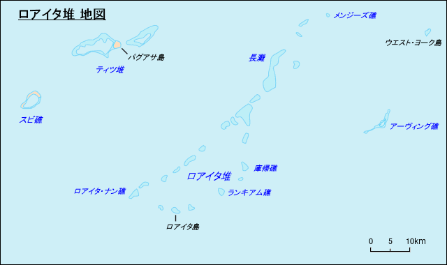 ロアイタ堆地図