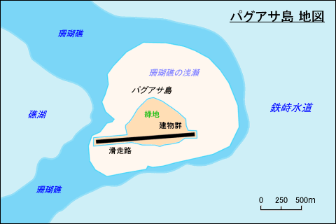 パグアサ島地図 パグアサ島地図