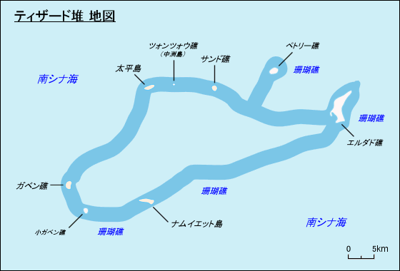 ティザード堆地図