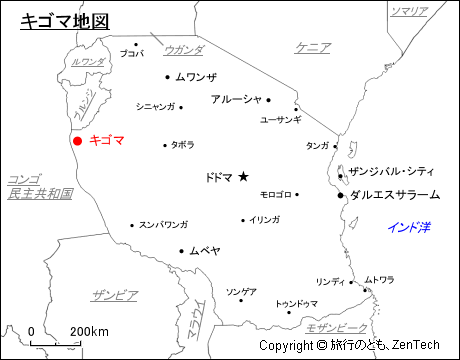 キゴマ地図