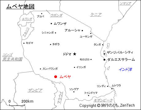 ムベヤ地図