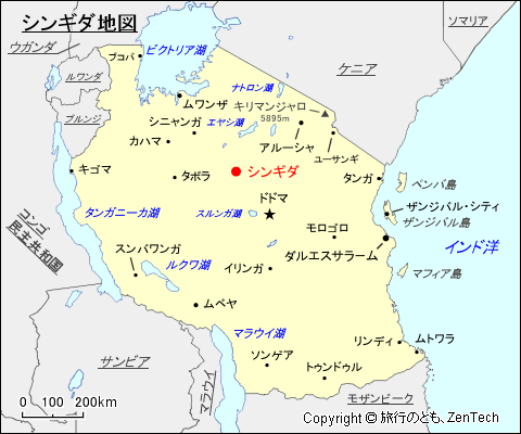 シンギダ地図