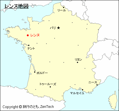 フランスにおけるレンヌ地図
