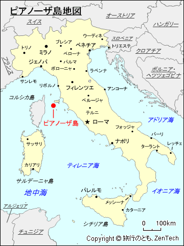 ピアノーザ島地図