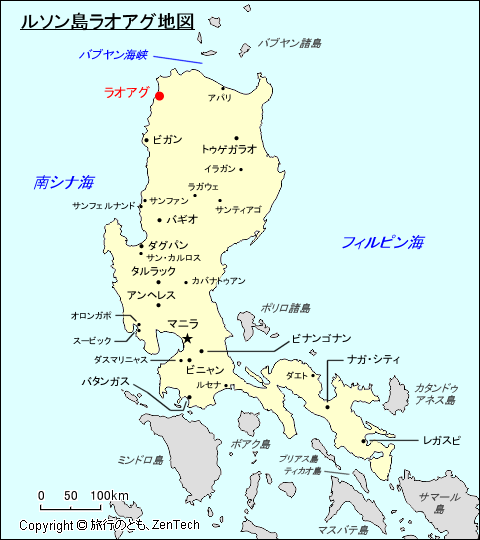 ルソン島ラオアグ地図