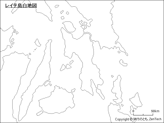 レイテ島白地図