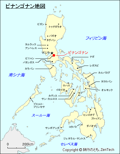 ビナンゴナン地図