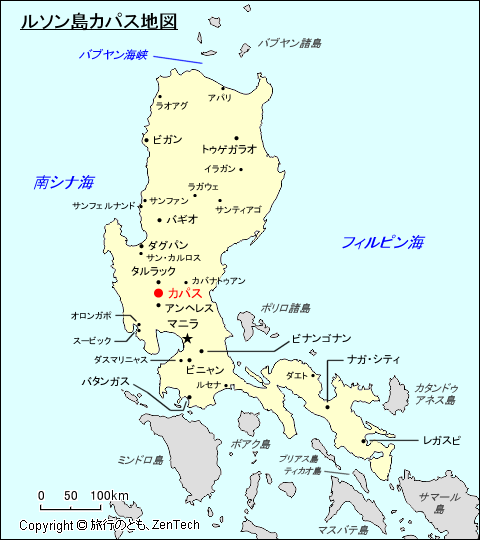 ルソン島カパス地図