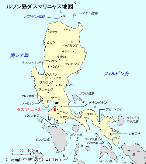 ルソン島ダスマリニャス地図