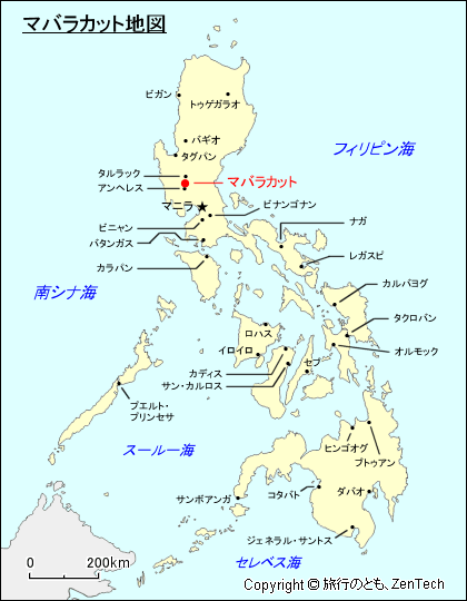 マバラカット地図