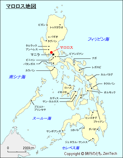 マロロス地図