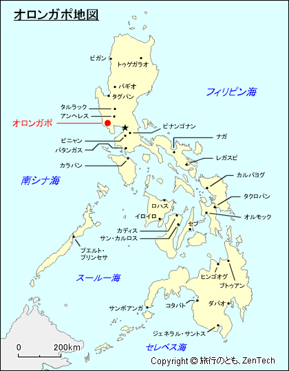 オロンガポ地図