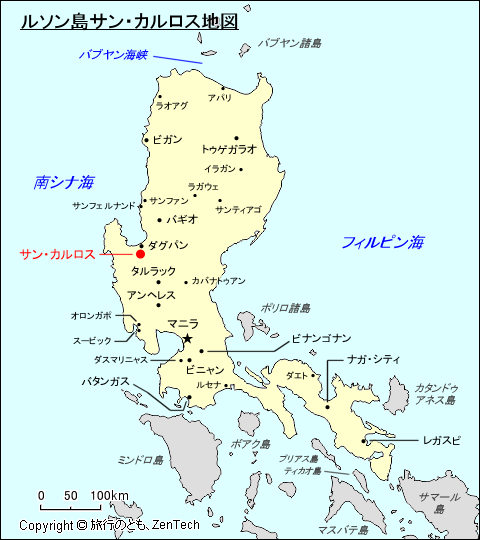 ルソン島サン・カルロス地図