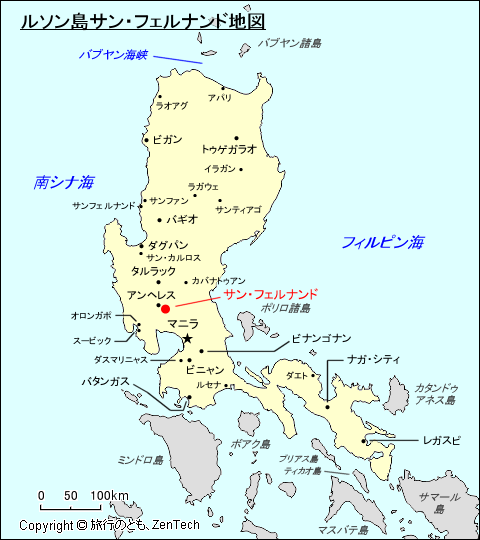 ルソン島サン・フェルナンド地図