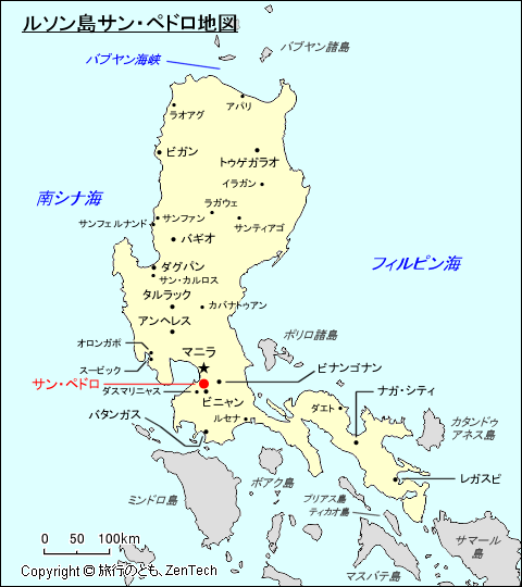 ルソン島サン・ペドロ地図