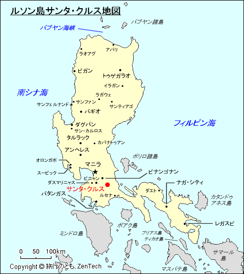 ルソン島サンタ・クルス地図