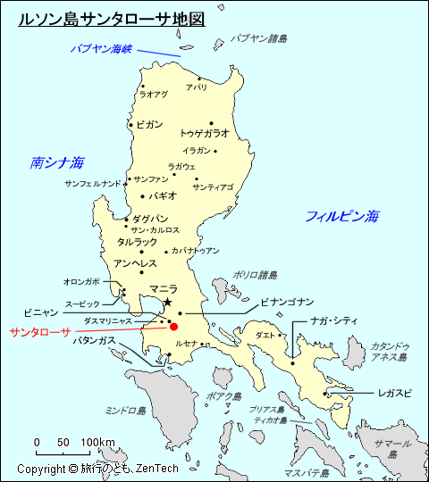 ルソン島サンタローサ地図