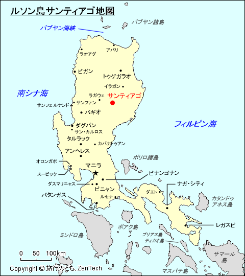 ルソン島サンティアゴ地図