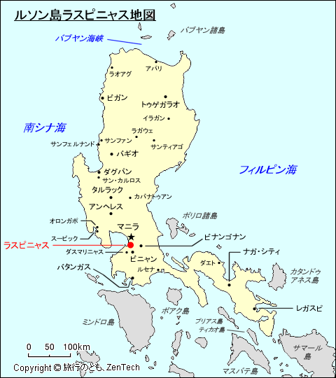ルソン島ラスピニャス地図