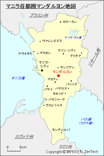 マニラ首都圏マンダルヨン地図