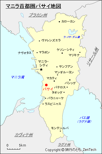 マニラ首都圏パサイ地図