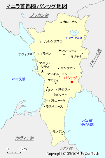 マニラ首都圏パシッグ地図