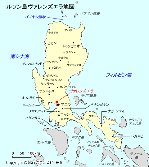 ルソン島ヴァレンズエラ地図