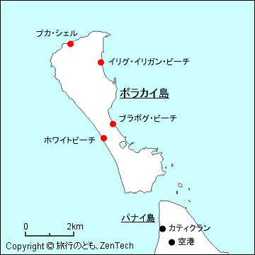 ボラカイ島の地図
