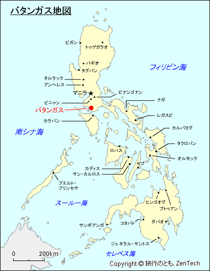 バタンガス・シティ地図