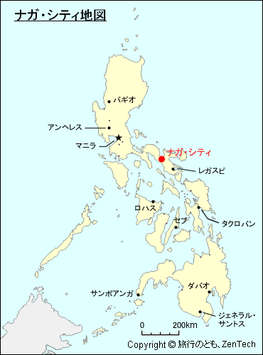 南カマリネス州ナガ・シティ地図