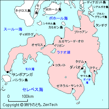 ミンダナオ島地図