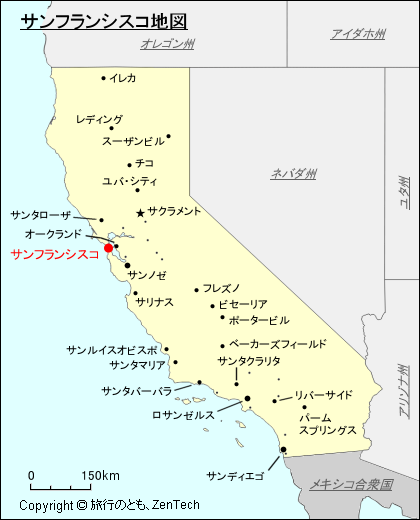 カリフォルニア州サンフランシスコ地図