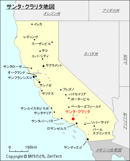 カリフォルニア州サンタ・クラリタ地図