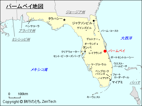 フロリダ州パームベイ地図