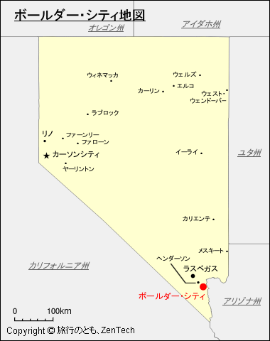ネバダ州ボールダー・シティ地図