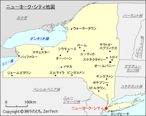 ニューヨーク州ニューヨーク・シティ地図