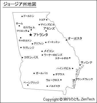 ジョージア州地図