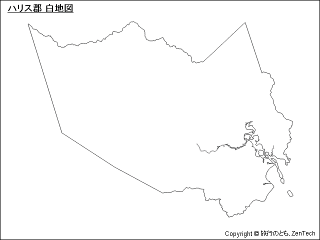 ハリス郡 白地図