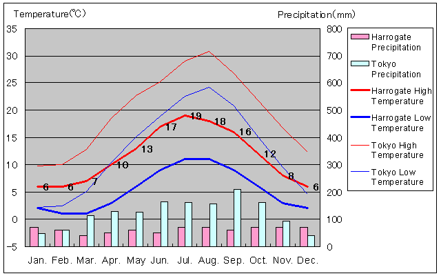 Harrogate Temperature Graph