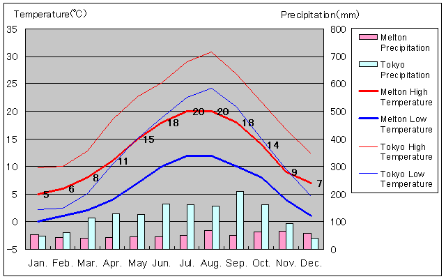 Melton Temperature Graph