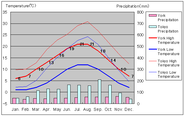 New York Temperature Chart