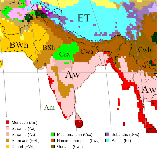 India Climate Map