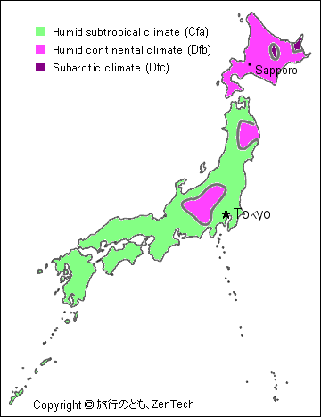 Japan Climate Map