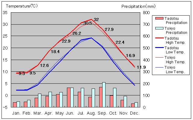 Tadotsu Temperature Graph