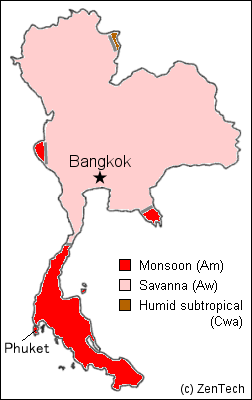 Thailand Climate Map