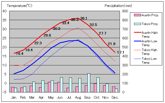 Austin Temperature Graph