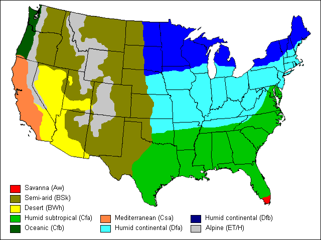 USA Climate Map