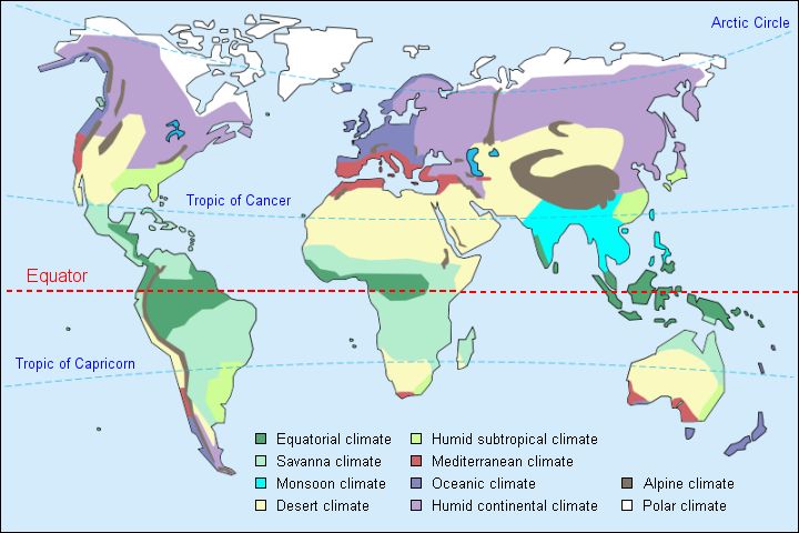 Climate map